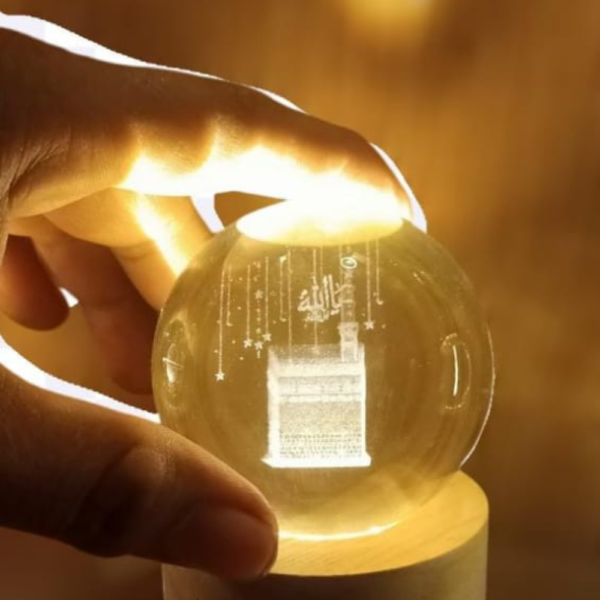Electric 3D Galaxy and Moon Crystal Lamp Ball (Random Design) - Image 2