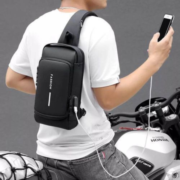 USB Charging Sport Sling Anti-Theft Shoulder Bag - Image 2
