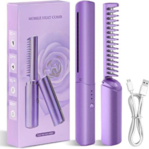 Rechargeable Travel Comb Hair Straightener