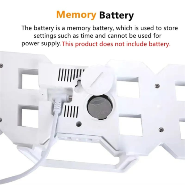 3D LED Digital Alarm Clock Wall Hanging - Image 11