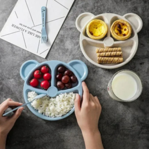 Bear shape plate set with 5 plate 2 spoon & 3 fork