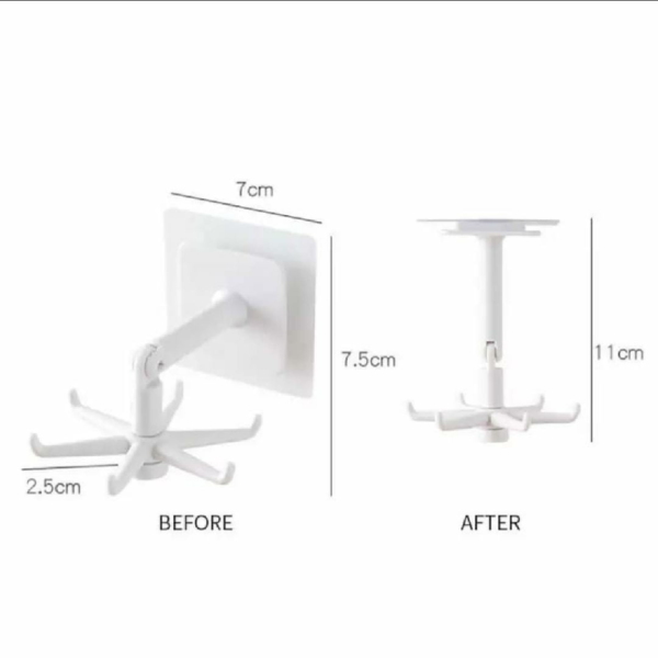 Versatile Wall-Mounted Adjustable Folding Kitchen Hooks - Image 9