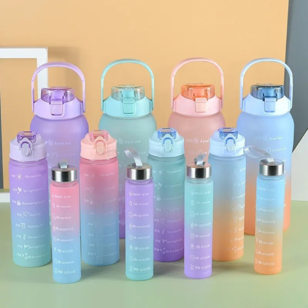 3pcs Water Bottle Set (Random Color) - Image 4