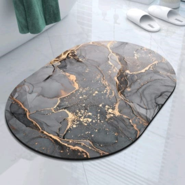 AntiSlip Door Mat Oval Shape for Home (Random Design) - Image 4