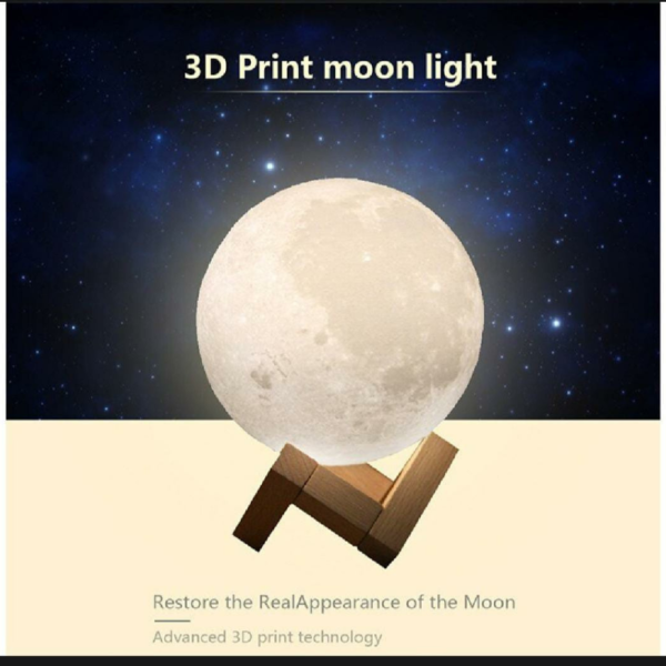 LED Night Light 3D Print Touch Moon Lamp - Image 4