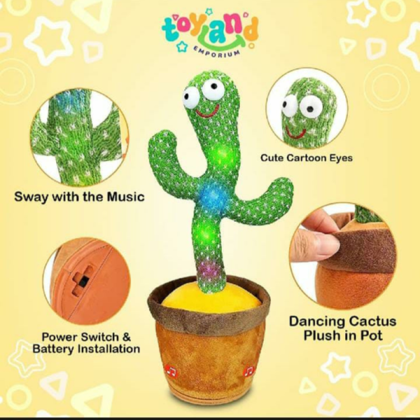 Rechargeable Dancing & Talking Cactus - Image 3