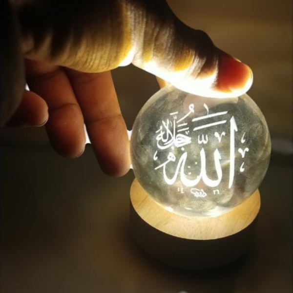Electric 3D Galaxy and Moon Crystal Lamp Ball (Random Design) - Image 3