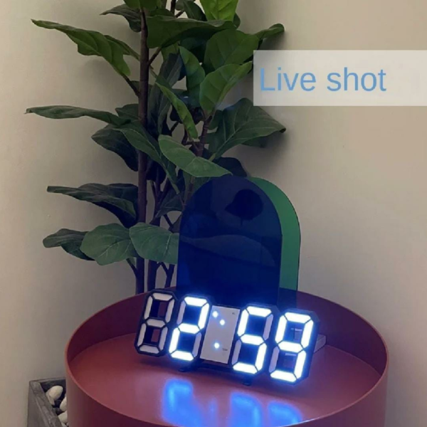 3D LED Digital Alarm Clock Wall Hanging - Image 3
