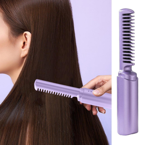 Rechargeable Travel Comb Hair Straightener - Image 2