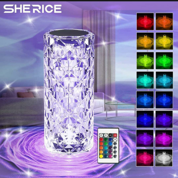 Enchanting Rose Crystal Lamp - Image 9