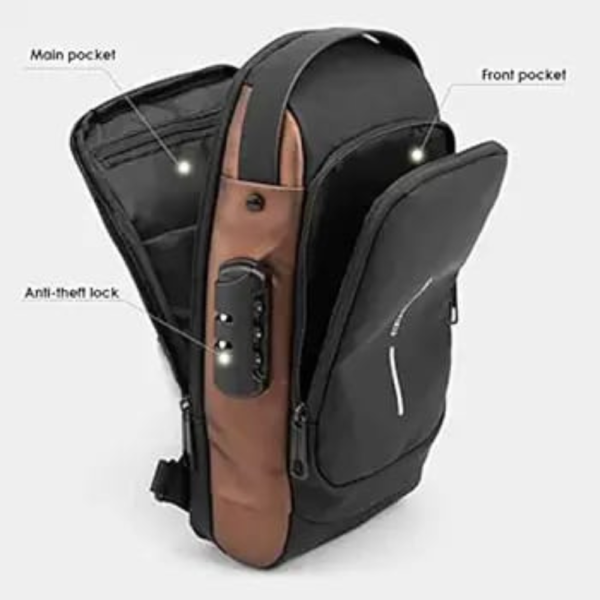 USB Charging Sport Sling Anti-Theft Shoulder Bag - Image 3