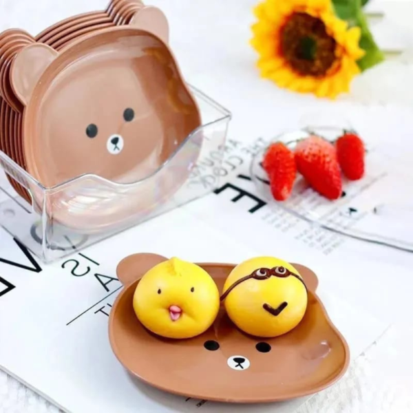 8 Pcs Cute Cartoon Plate Set - Image 2