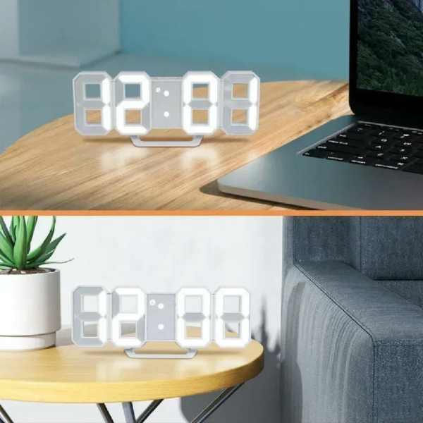 3D LED Digital Alarm Clock Wall Hanging - Image 4