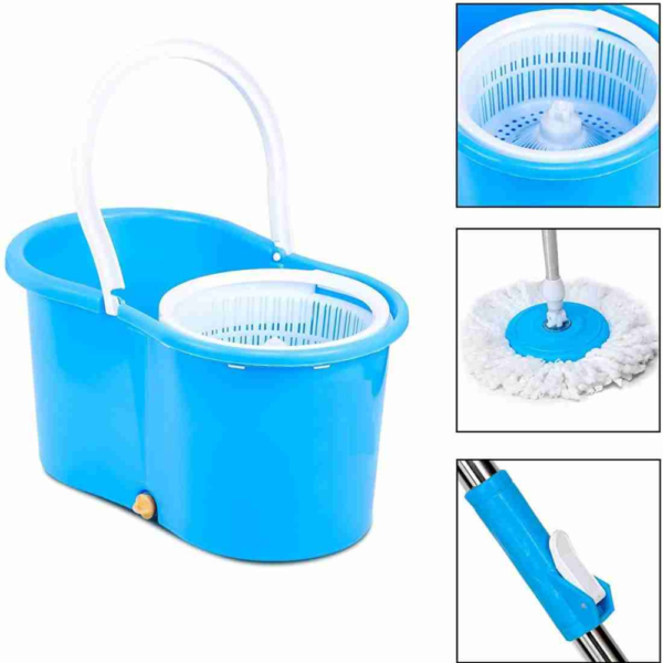 360 ° Degree Rotate Plastic Spin Mop and Bucket - Image 2
