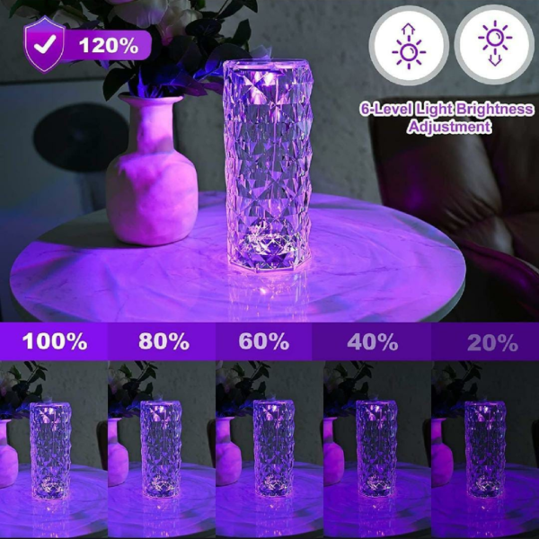 Enchanting Rose Crystal Lamp - Image 8