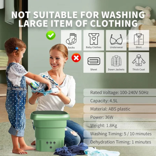 Folding Mini washing machine + dryer - Image 2