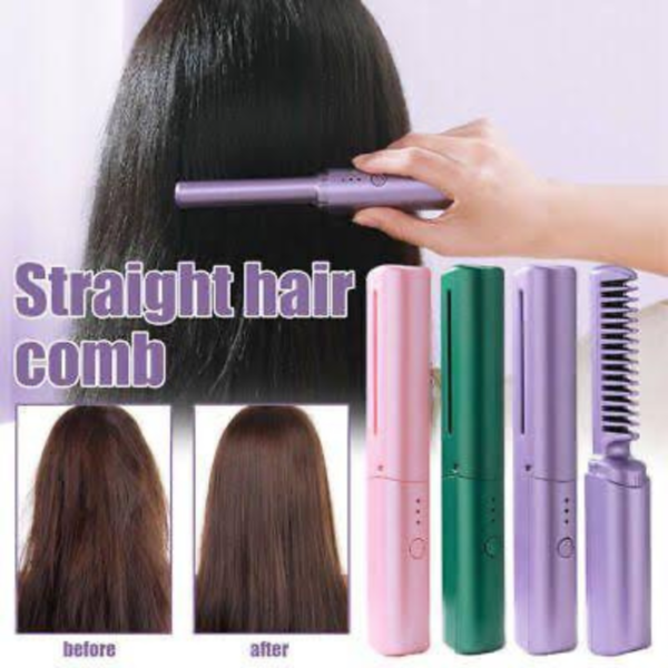 Rechargeable Travel Comb Hair Straightener - Image 8
