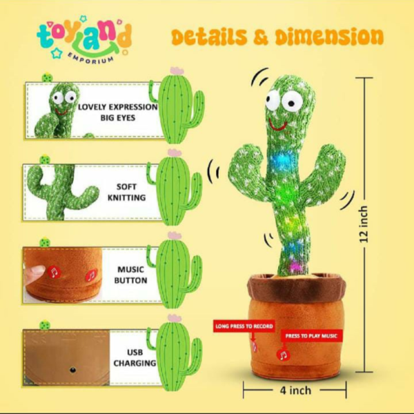 Rechargeable Dancing & Talking Cactus - Image 5