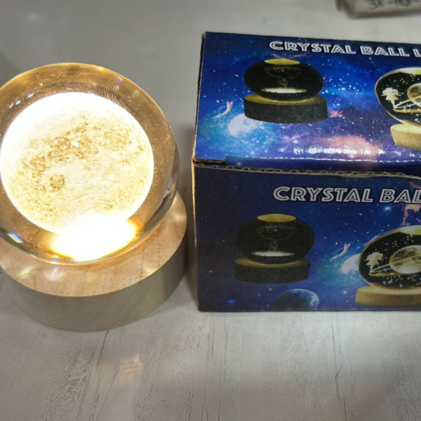 Electric 3D Galaxy and Moon Crystal Lamp Ball (Random Design) - Image 5