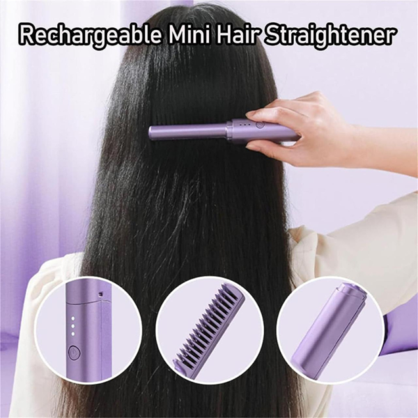 Rechargeable Travel Comb Hair Straightener - Image 4