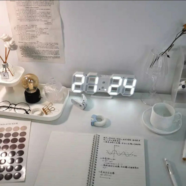 3D LED Digital Alarm Clock Wall Hanging - Image 10