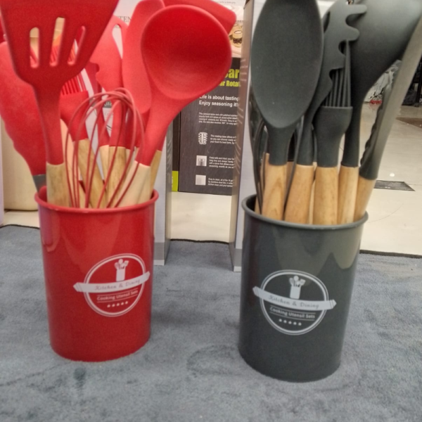 12pcs Silicon Kitchen Utensils Set - Image 2
