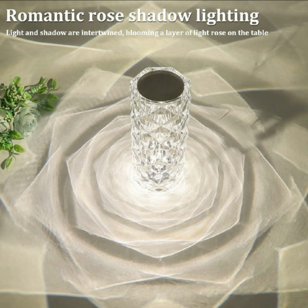 Enchanting Rose Crystal Lamp - Image 3