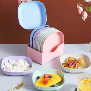 10pcs Mini Cute Plastic Plate Set