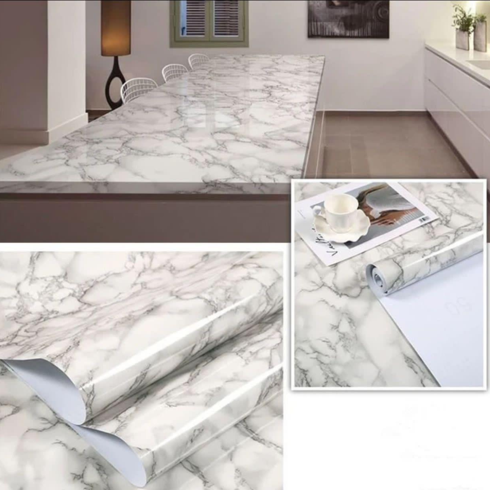 white marble sheet Sticker (size 60x200cm)