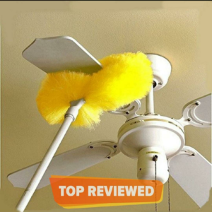 ROUND CEILING FAN DUSTER  YELLOW