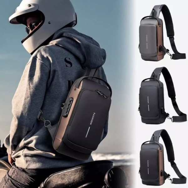 USB Charging Sport Sling Anti-Theft Shoulder Bag - Image 6