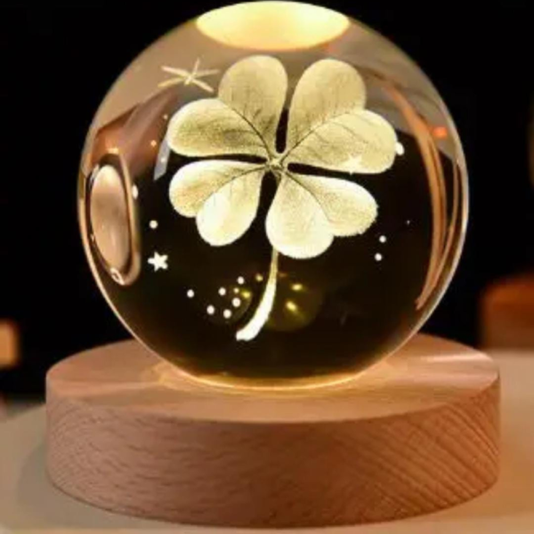 Electric 3D Galaxy and Moon Crystal Lamp Ball (Random Design) - Image 7