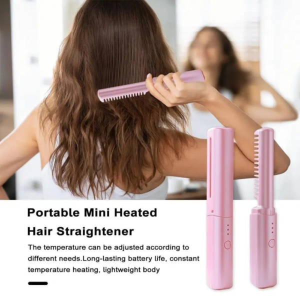 Rechargeable Travel Comb Hair Straightener - Image 7