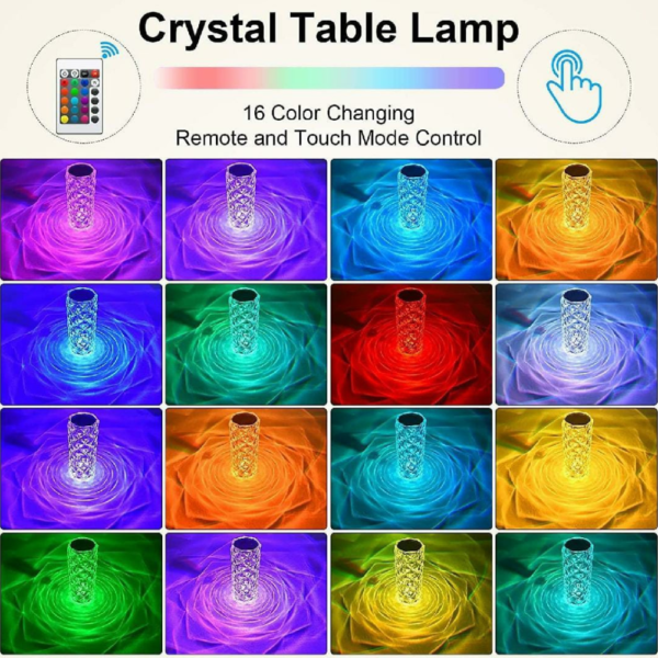 Enchanting Rose Crystal Lamp - Image 5