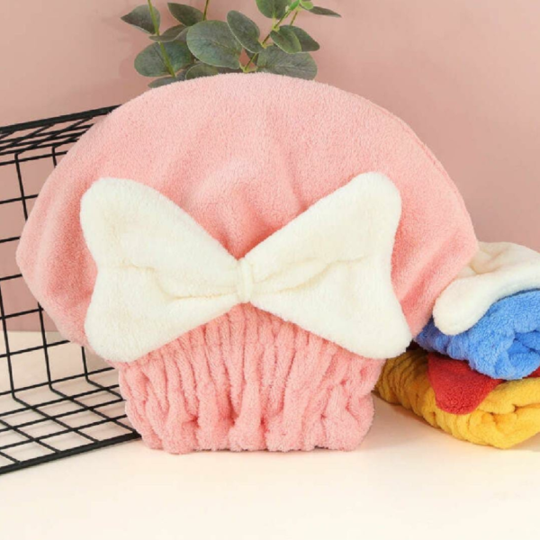 Water-Absorbent Thickened Bow Shower Cap - Image 7