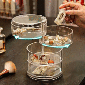 Acrylic Rotating Jewelry Organizer 5Layers