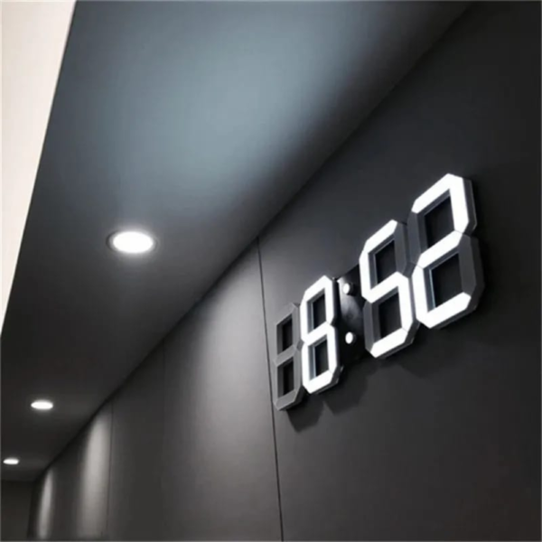 3D LED Digital Alarm Clock Wall Hanging - Image 9