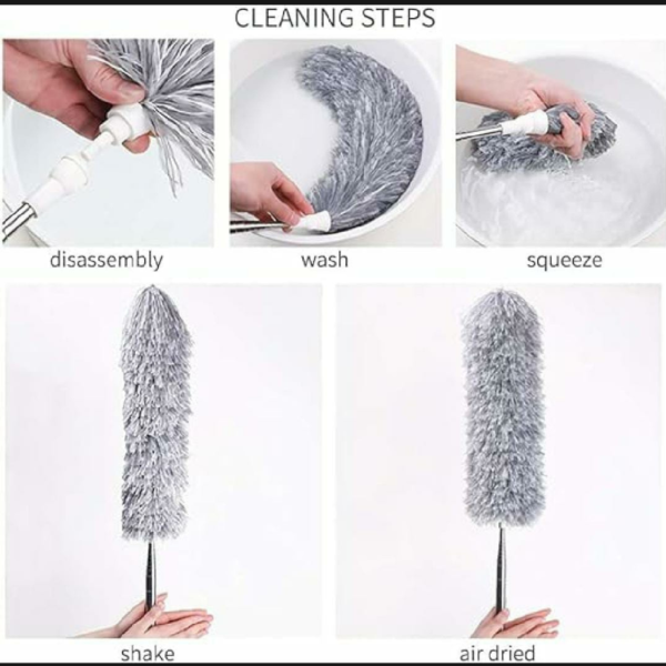 Microfiber Grey Cleaning Duster - Image 5