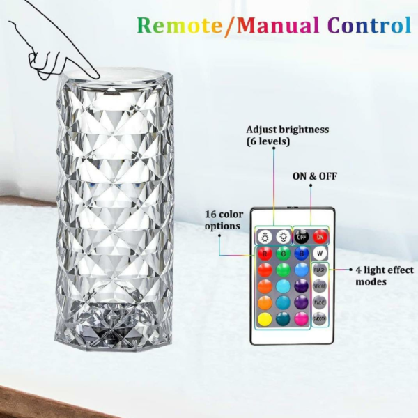 Enchanting Rose Crystal Lamp - Image 6