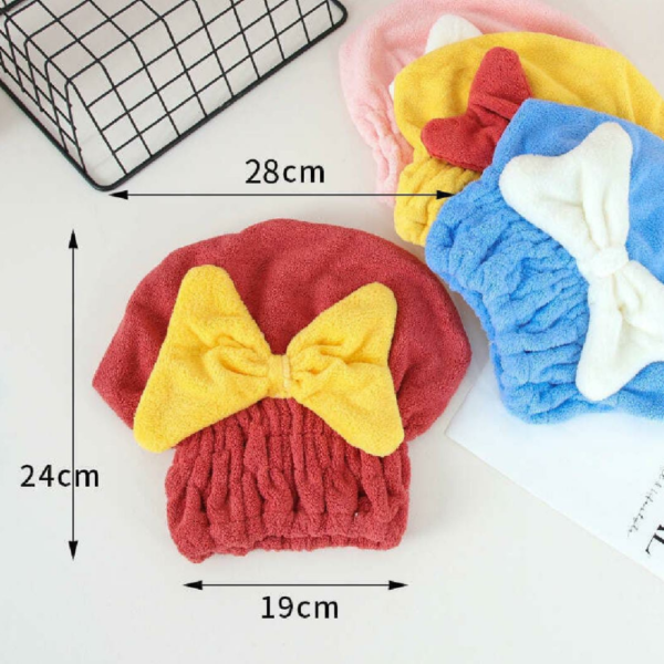 Water-Absorbent Thickened Bow Shower Cap - Image 8