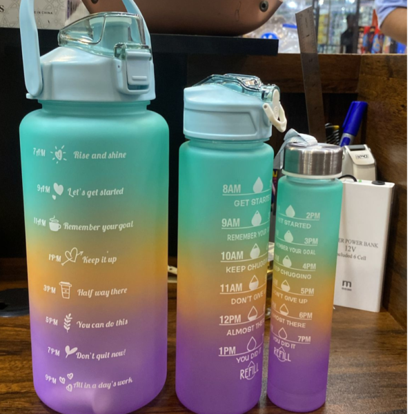 3pcs Water Bottle Set (Random Color) - Image 2
