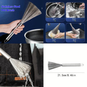 Stainless Steel Pot Brush for Nonstick Pot