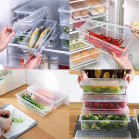 Fridge Storage Containers with drain