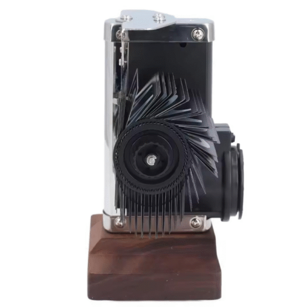Flip Table Clock Silver Premium Matel And Wood - Image 7