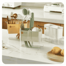 Acrylic Cutlery Holder (Random Colours)