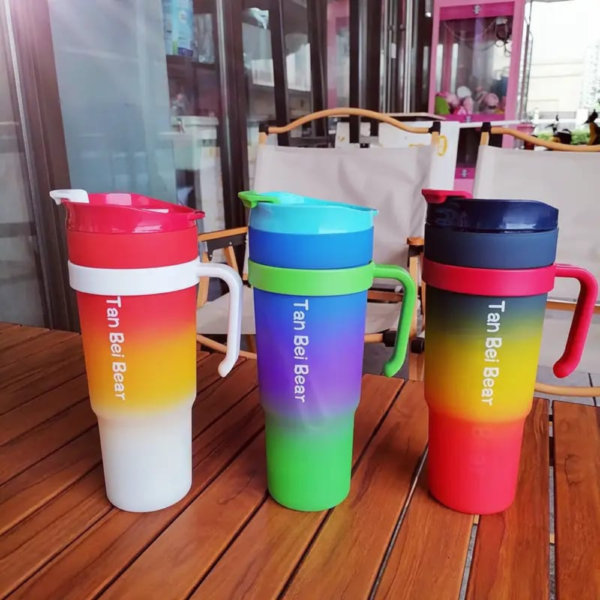 3pcs Leak-Proof Gradient Plastic Water Bottles Set, - Image 2