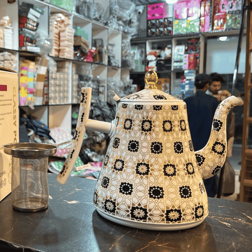1L Thick Stainless Teapot with Infuser Coffee Pot Kettle