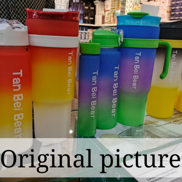 3pcs Leak-Proof Gradient Plastic Water Bottles Set, - Image 5