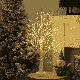 LED Tree Lights Lamp, DIY Artificial Tree Lamp Timer Cell
