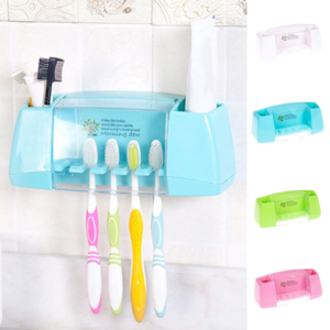 5-Slot Toothbrush Holder ,Toothpaste Storage Box